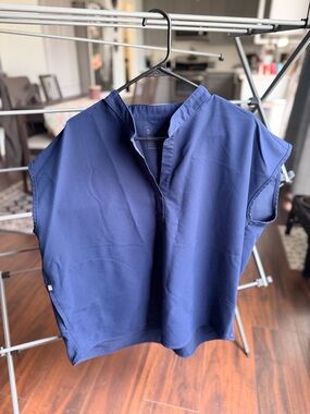 FIGS Navy Notch-Neck Medical Top